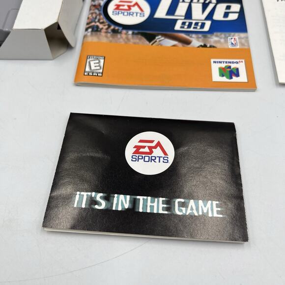NBA Live 99 N64 Nintendo 64 Complete CIB Very Good Condition w/ Poster! NICE! - Picture 5 of 16